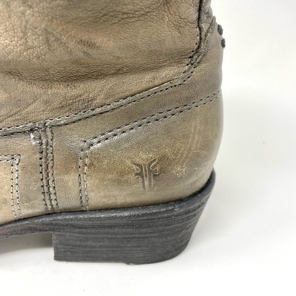 Frye Jaden Roper Western Leather Ankle Boots Size 7.5 - Picture 9 of 12